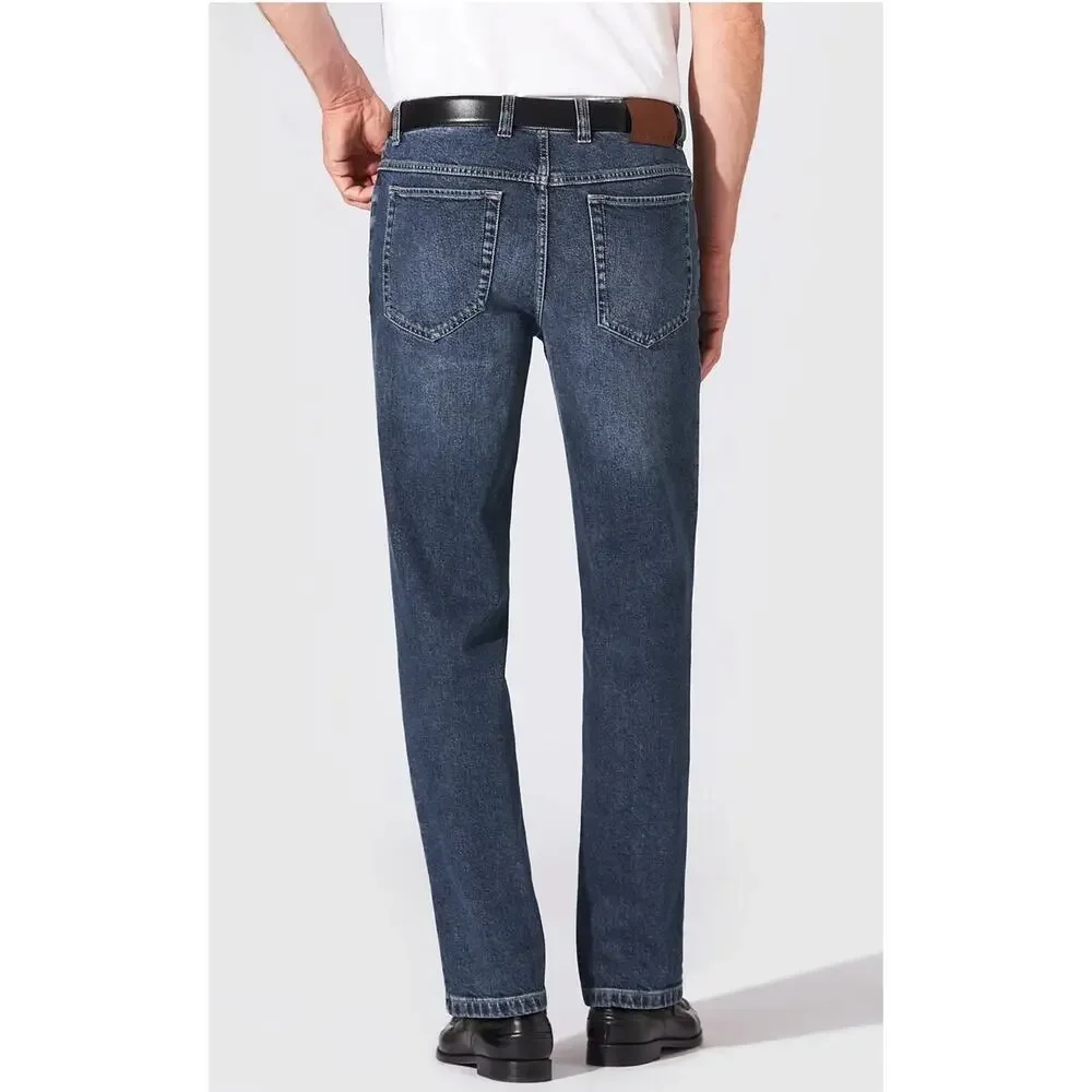 Hiltl Dude Mens Slim Straight Blue Stretch Denim Premium Luxury Jeans Size 38x32